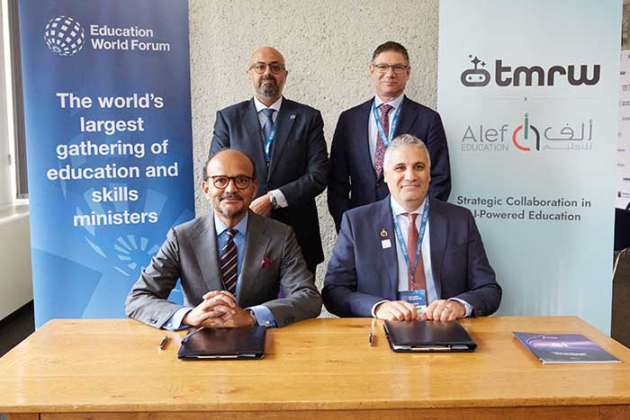Alef Education and TMRW Edtech Join Forces to Reimagine Future of AI-Powered Education Across GCC and MENA Alef Education and TMRW Edtech Join Forces to Reimagine Future of AI-Powered Education Across GCC and MENA - alef education