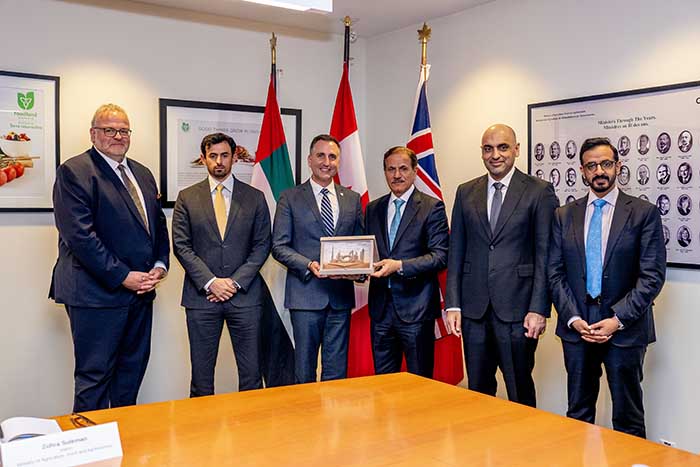 Dubai Chambers discusses ways to develop bilateral cooperation in food industries with Ontario’s Minister of Agriculture, Food and Agribusiness Dubai Chambers discusses ways to develop bilateral cooperation in food industries with Ontario’s Minister of Agriculture...