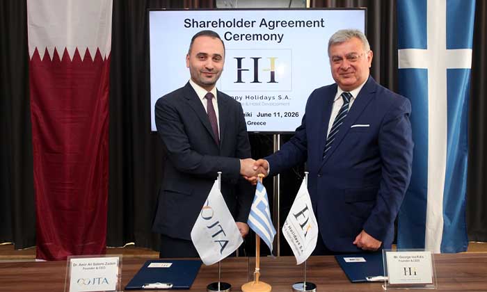 Happy Holidays S.A. and JTA Investment Holding Announce €65 Million Investment for SARTIMARE Tourism Development in Greece Happy Holidays S.A. and JTA Investment Holding Announce €65 Million Investment for SARTIMARE Tourism Development in Gree...