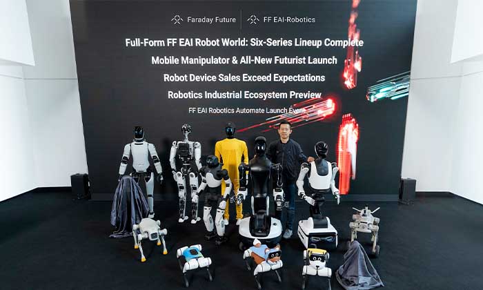 Faraday Future Unveils Second-Half Launch of FF EAI Robot World, Introducing New Humanoid Robot and Industrial Robotics Ecosystem Faraday Future Unveils Second-Half Launch of FF EAI Robot World, Introducing New Humanoid Robot and Industrial Robotics Ec...